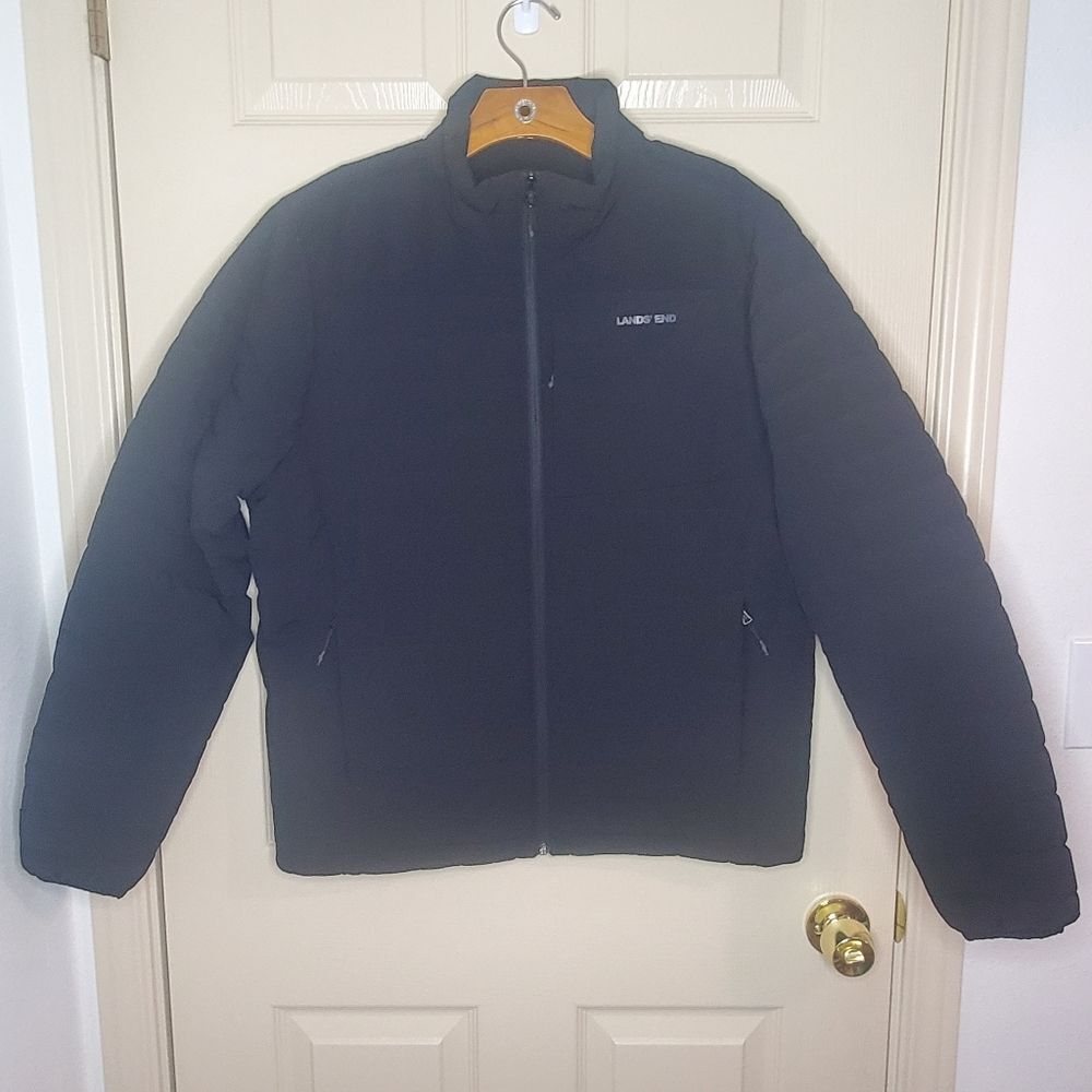 Lands End Men's Down Insulated Bomber Jacket Size M